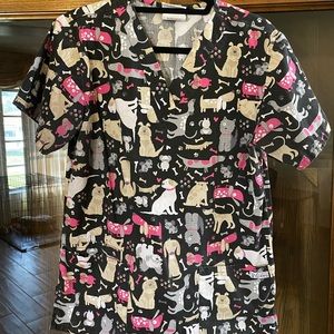 Women Dog scrub top